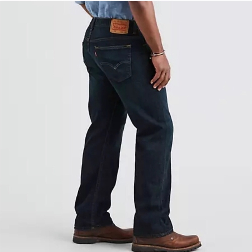 Levis 569 loose straight fit dark wash jeans